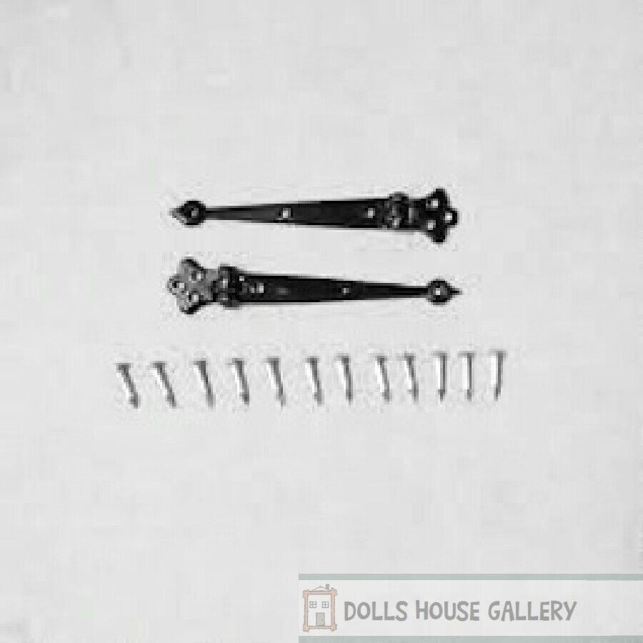 Black Hinges, Dolls House Miniature D.I.Y Fixtures