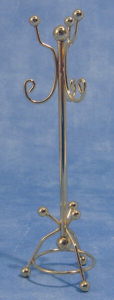 Brass Coat & Hat Stand  / Brass dolls house miniature furniture