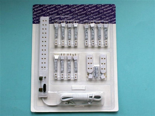 Dolls House Lighting Socket Power Strip Lighting Kit 15 Piece Wiring Set 12v