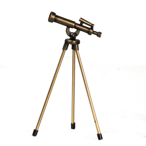 Telescope With Legs That can be removed, Dolls House Miniature, Metal 1.12 Scale