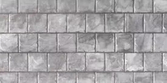 Extra Long Slate Roof Paper, Doll House Miniature.