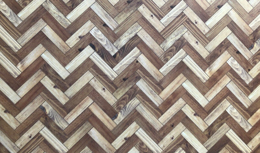 A3 Two Tone Parquet Flooring Card, Dolls House Miniature, Floor