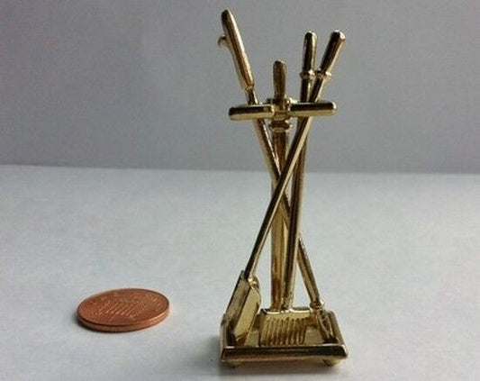 Three Fire Irons, Miniatures for a Dollhouse Fireplace Scene