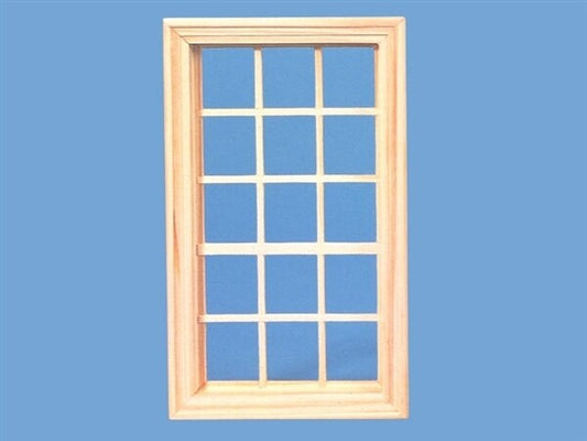 Large Wooden Window 16.5cm by 11cm, 1.12 Scale DIY, Dolls House Miniature