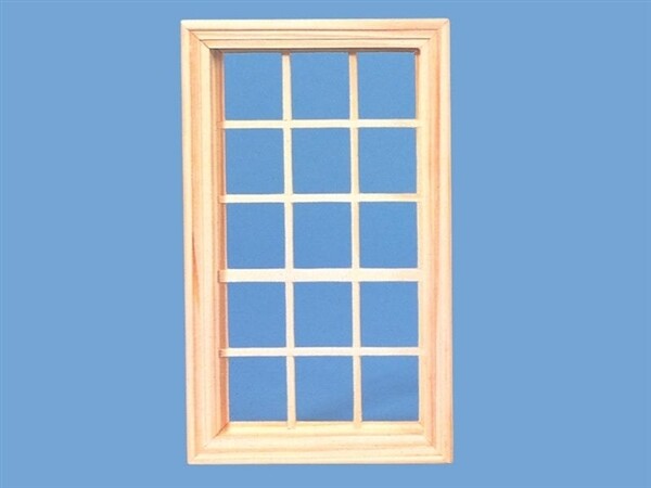 Large Wooden Window 16.5cm by 11cm, 1.12 Scale DIY, Dolls House Miniature