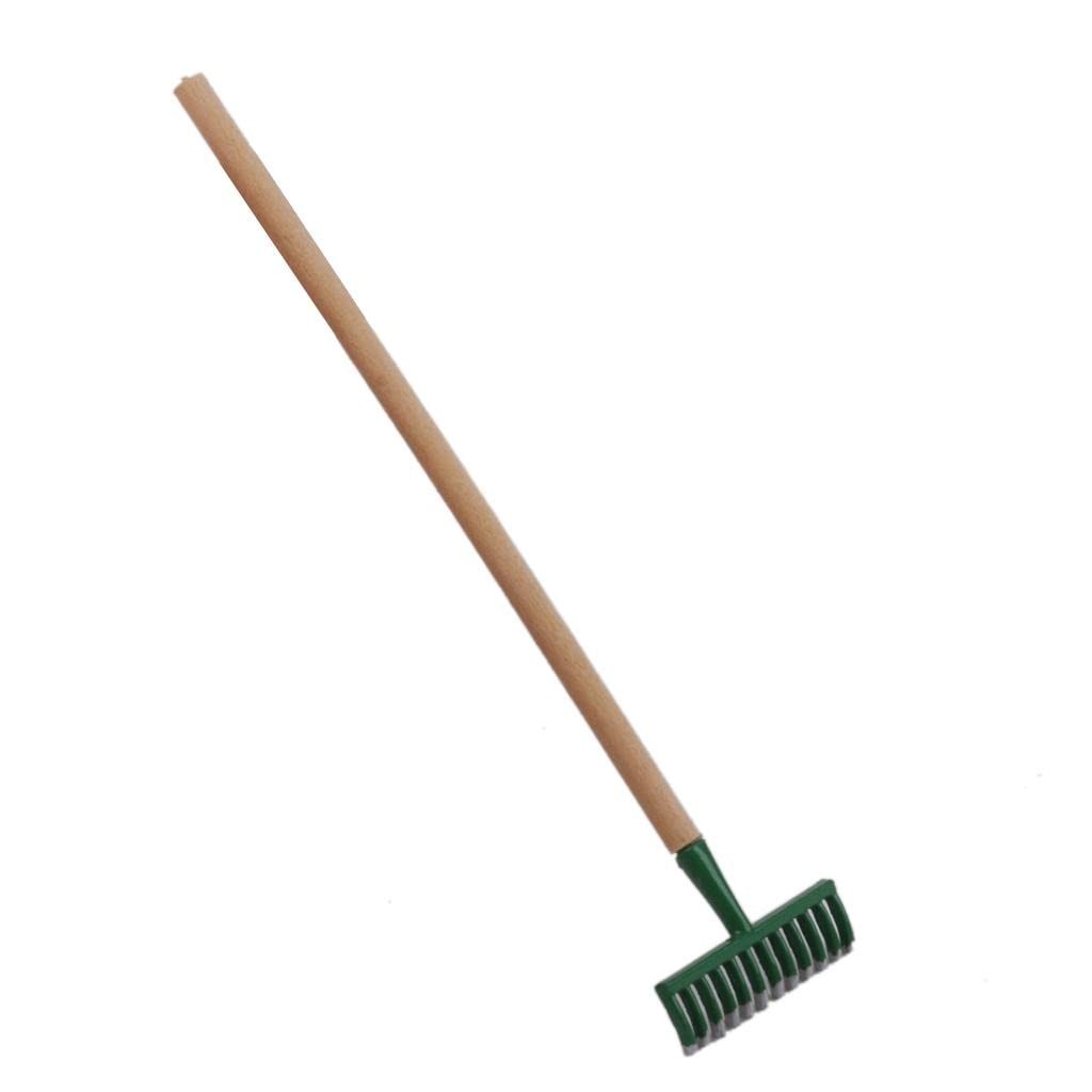 1:12 Scale Dolls House Miniature Garden Accessory Tools Set Spade Rake Shed