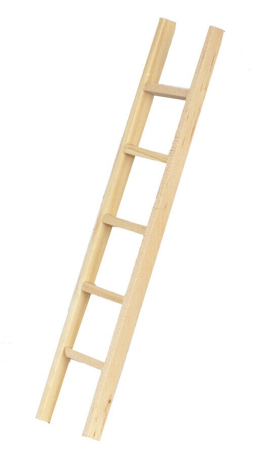 6" Ladder Bare Wood, Dolls House Miniature 1/12 Scale Tool