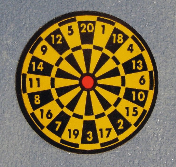 Dartboard For a Dolls House Miniature Darts Board Ideal For Games Room Or Pub