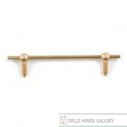 Short Solid Brass Curtain Rail 50mm, Dolls House Miniature Home Decor