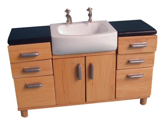 Vanity Sink, Dolls House Miniatures Basin 1/12 Scale, Bathroom