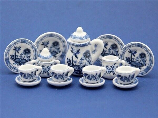 Delft Tea Set, Dolls House, Tableware, Dining Sets. Miniature, 1.12th