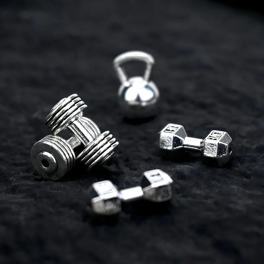 Gym Weights, Dumbbells & Kettlebell, Dolls House Miniatures, 1.12 Scale