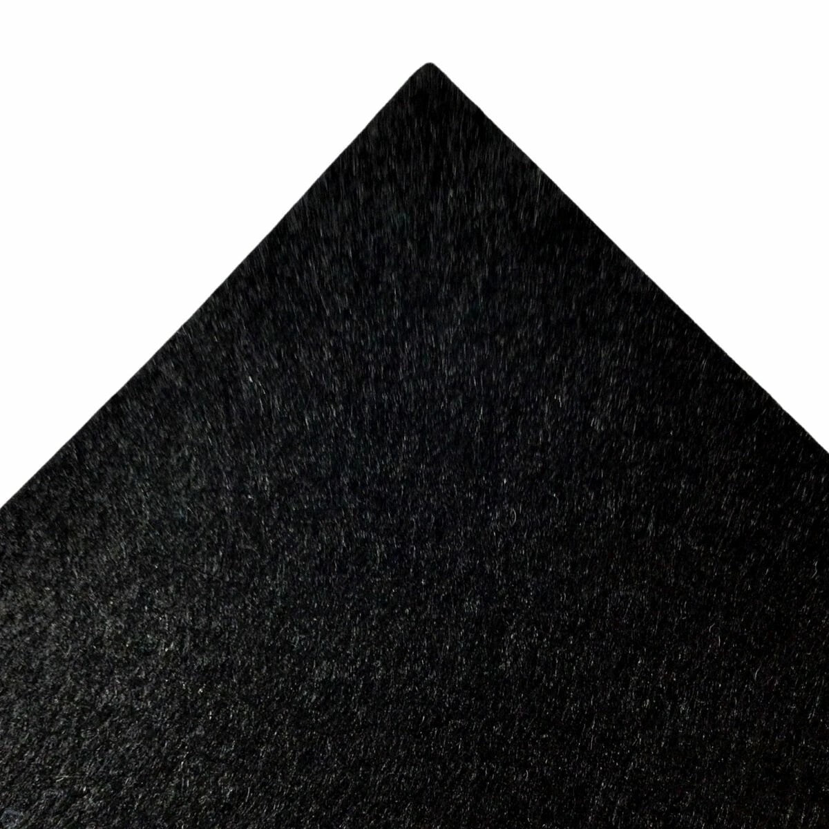 Black Wool Mix Carpet, Dolls House Miniature, Self Adhesive Flooring