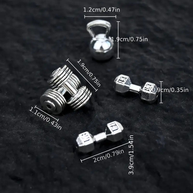 Gym Weights, Dumbbells & Kettlebell, Dolls House Miniatures, 1.12 Scale