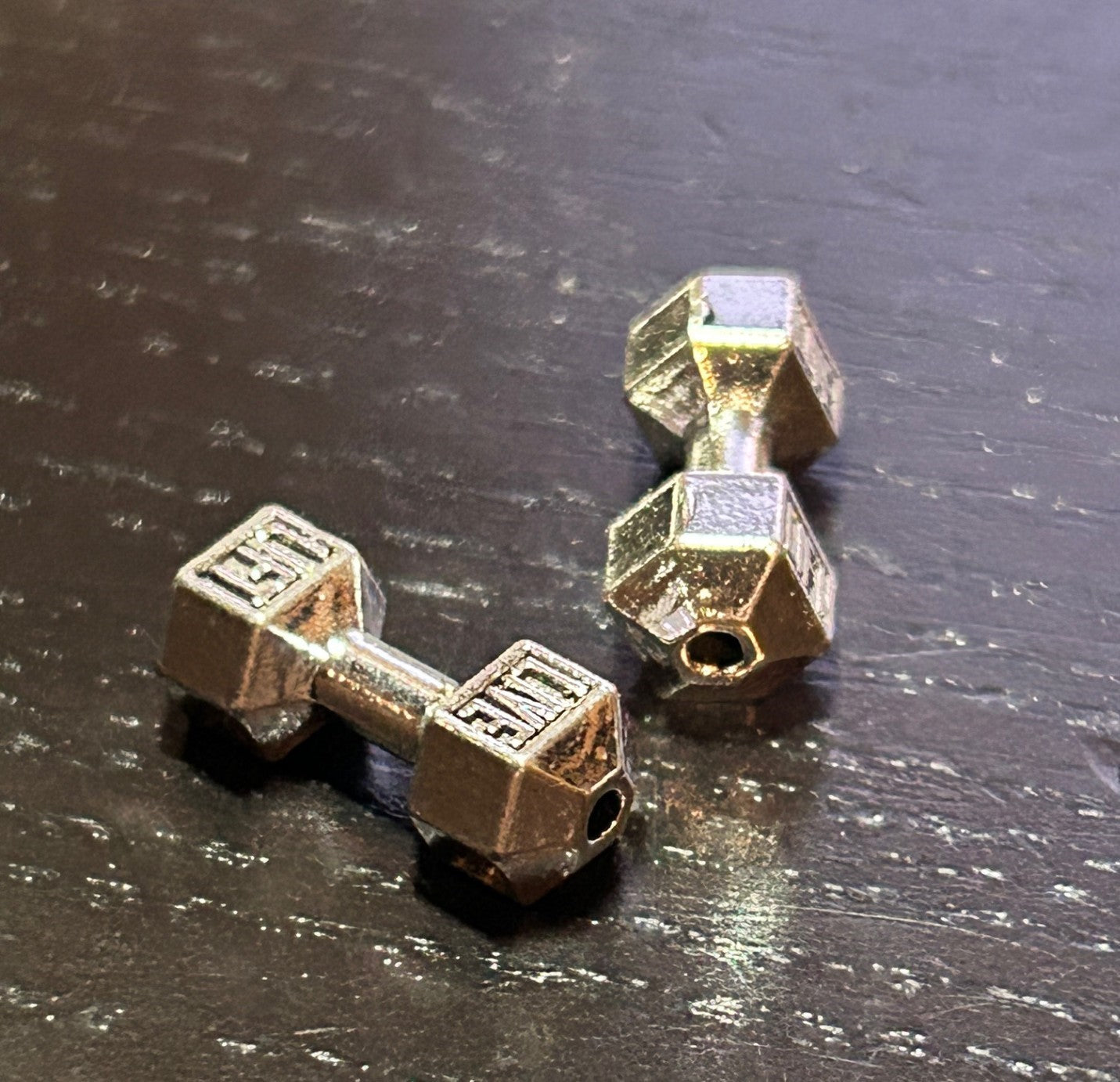 Gym Weights, Dumbbells & Kettlebell, Dolls House Miniatures, 1.12 Scale