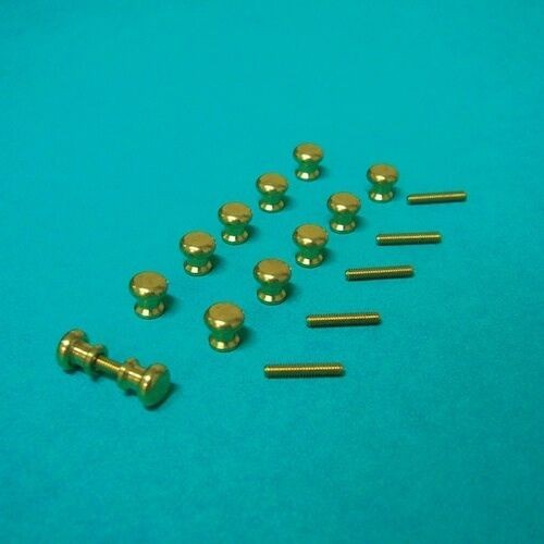 One Pair of Brass Door Knobs, Dolls House, Miniatures, Building & DIY Fittings