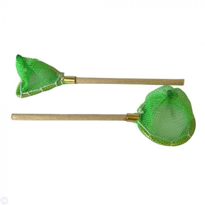 1/12 Scale Dolls House, Miniatures, Pair of Green Fishing Nets