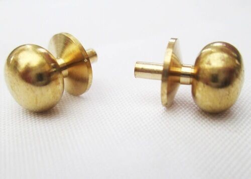 Pair of Brass Door Knobs 5mm , Dolls House Miniature DIY Fixture & Fittings