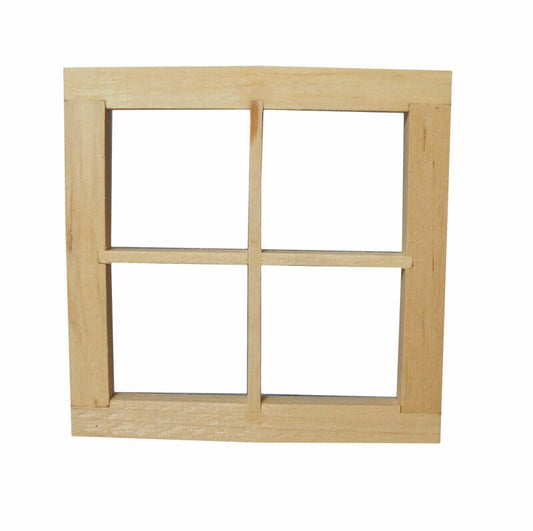 4 Pane Window / Frame, Dolls House Miniature DIY Fixture & Fittings 1.12 Scale