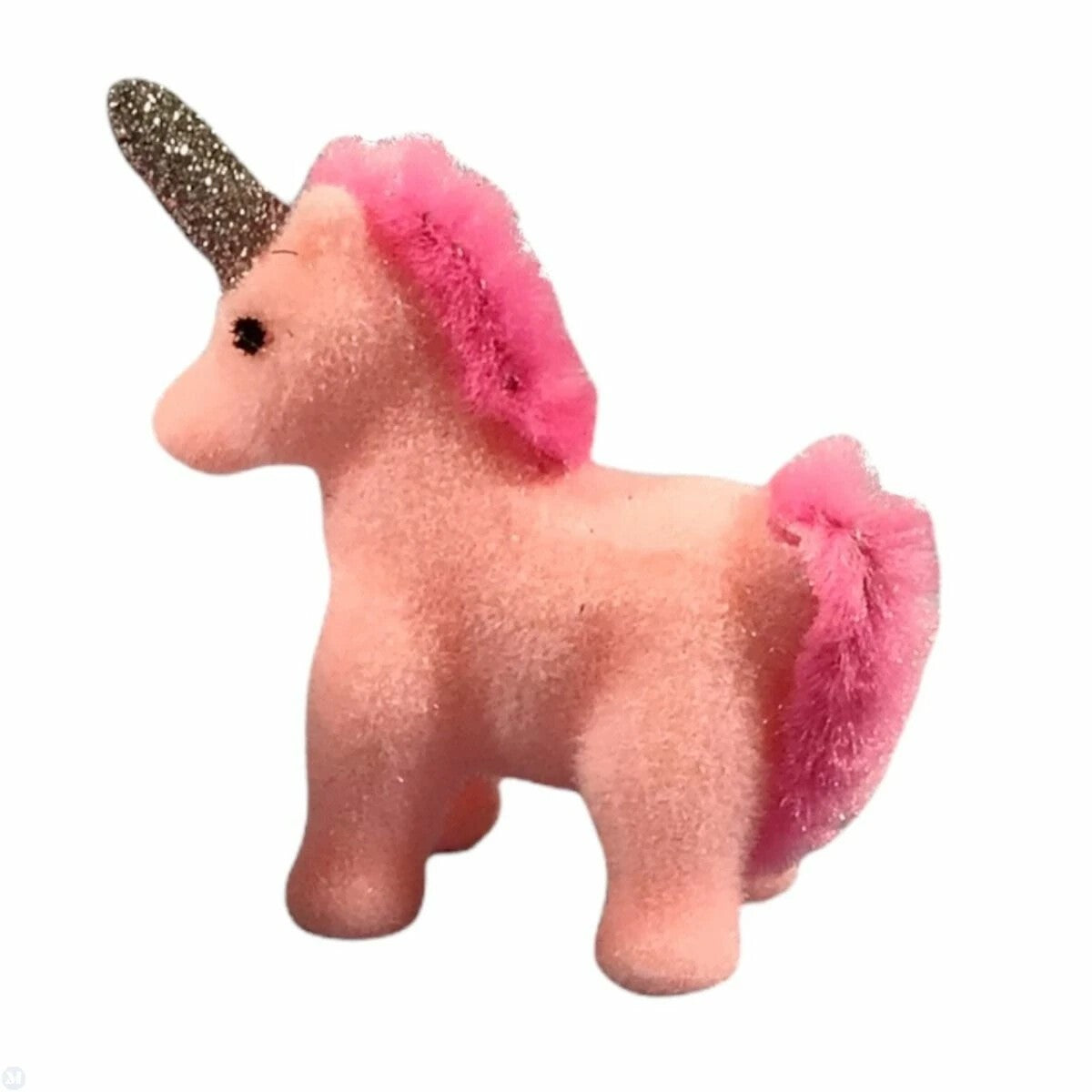 Miniature Flocked Pink Unicorn, Dolls House Miniature, Nursery 1.12 Scale