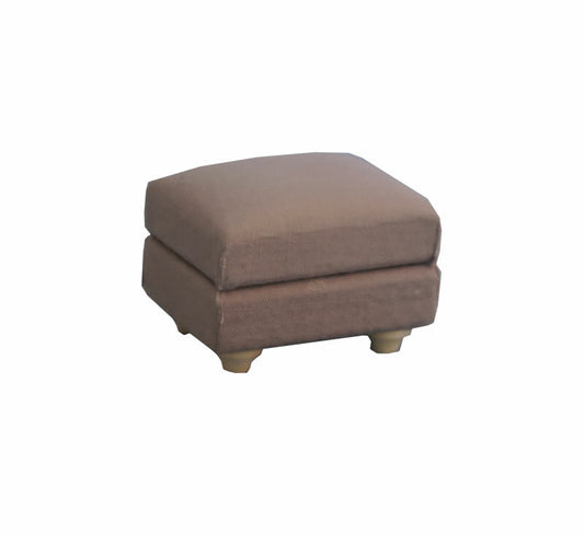 Grey Cushioned Footstool, Dolls House Miniatures, 1.12 Scale