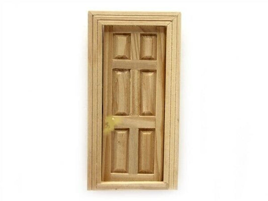24th Scale Opening Internal Bare Wood Door, Dolls House Miniature, DIY