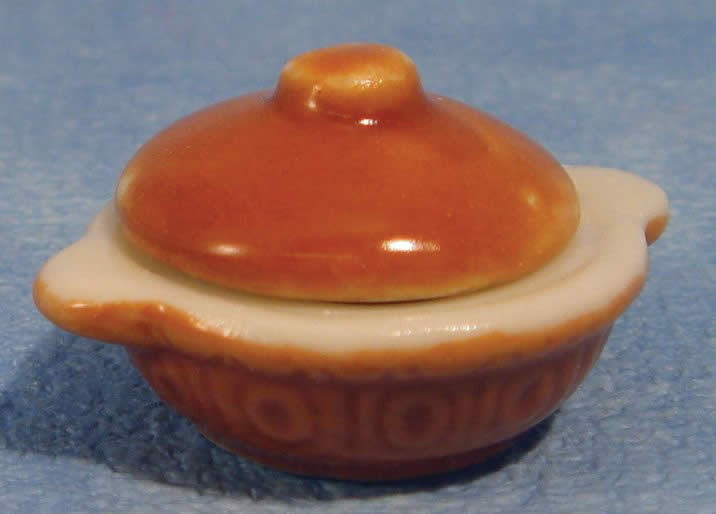 Round Serving Dish, Doll House Miniature, Kitchen Dining, 1,12th Scale