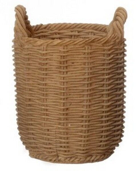 25mm Diameter Round Cross Weave Basket Resin, Dolls House Miniature. 1:12 Scale