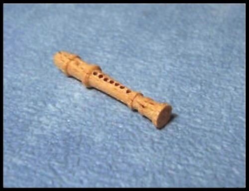 Recorder, Dolls House Miniature, Musical Instrument, Woodwind, 1.12th Scale