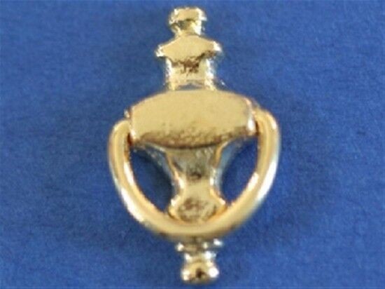 Gold Door Knocker, Dolls House Miniature 1.12th Scale Door Accessory. DIY