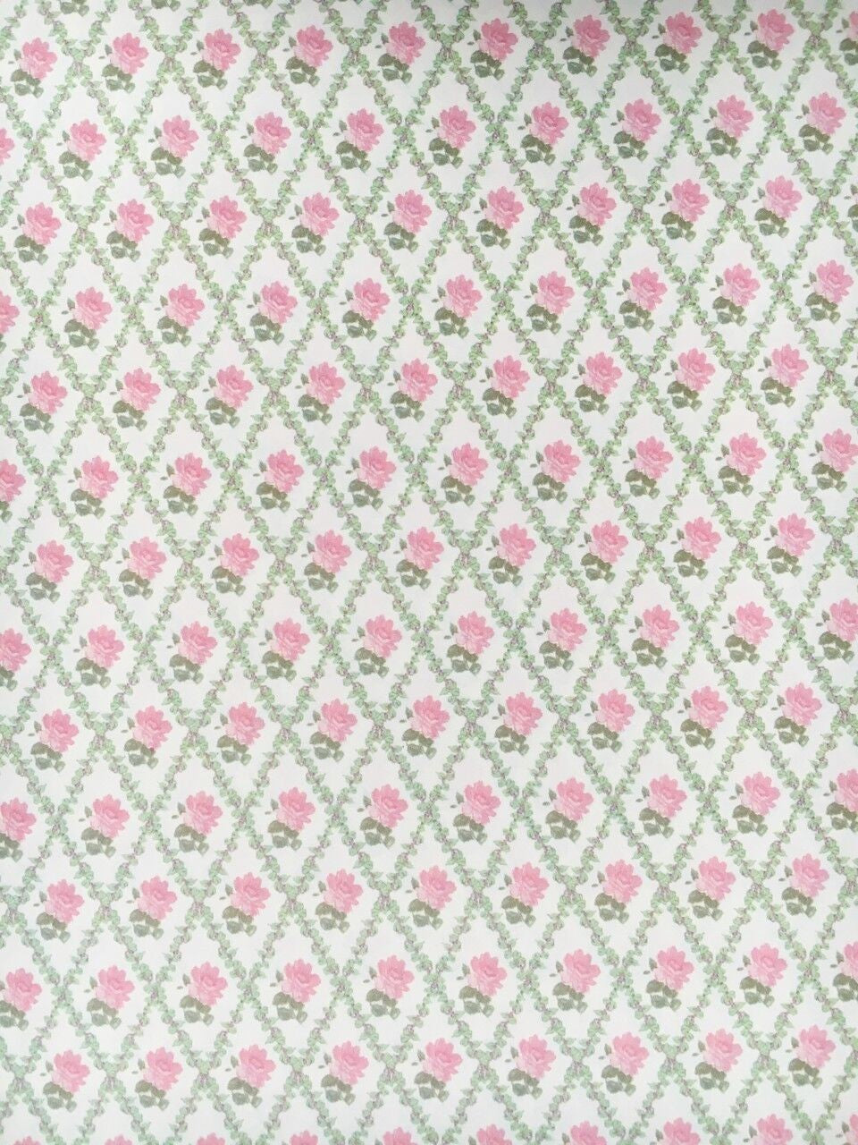 3 Sheets of Rachael Pink & Cream Wallpaper for a Dolls House, Miniature, Decor