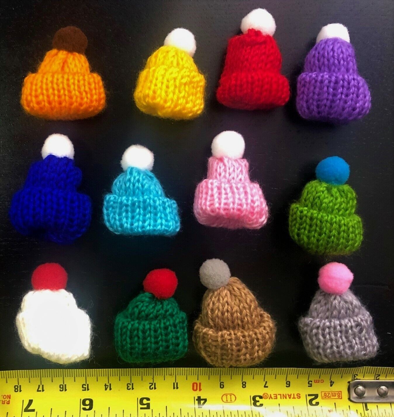 One Bobble Hat, Dolls House Miniature, Doll Accessory, Price is for ONE ONLY