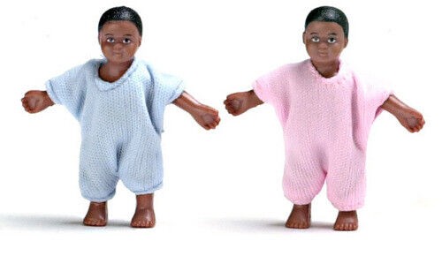 Twin Baby Dolls, Dolls House Miniature 1/12 Scale, Babies, Twins