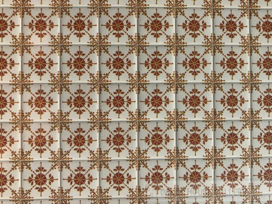 Laminated Tile Sheet Flooring Brown & White, Dolls House Miniature, DIY