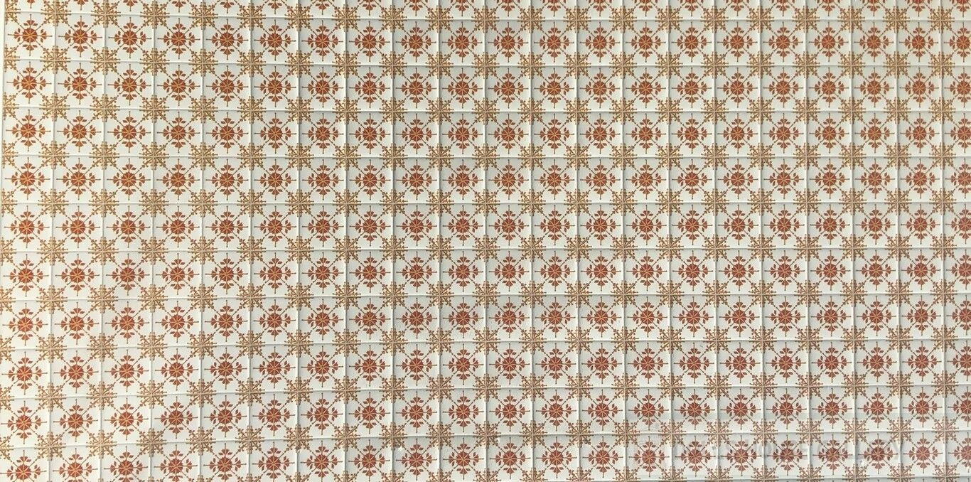 Laminated Tile Sheet Flooring Brown & White, Dolls House Miniature, DIY