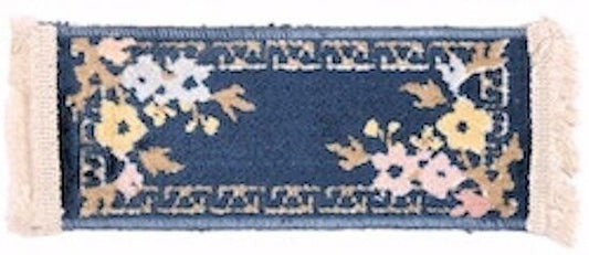 Peking Blue Rug Made In Belgium, Dolls House Miniature, Soft Furnishing,