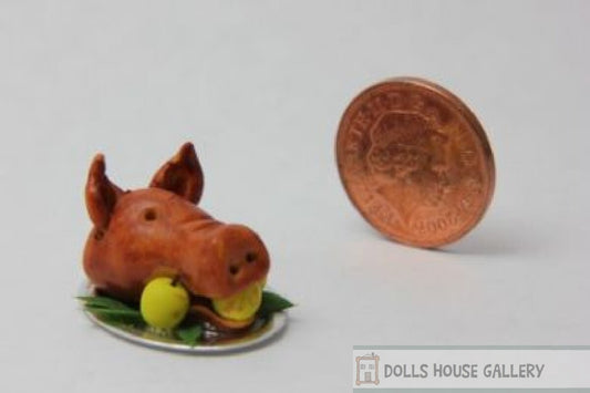 Boar's Head, Dolls House Miniature, Handmade Food Banquet Meal