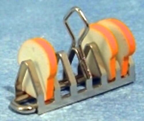 Toast Rack &Toast, Dolls House Miniatures Kitchen Accessory Food Drink