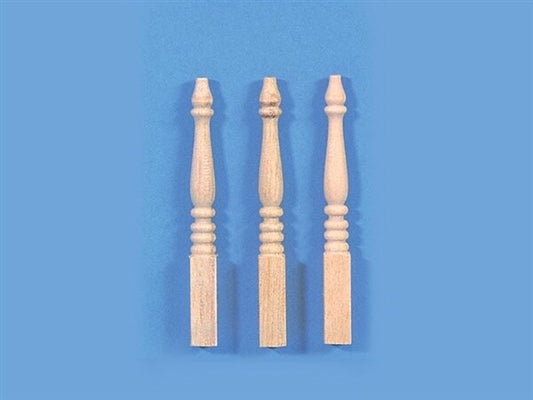 Turned Balusters 12 Pack, Dolls House Miniature Stairs / Banister Accessory DIY