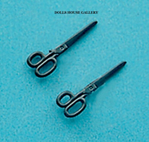 Two Black Scissors, Dolls House Miniatures, Miniature