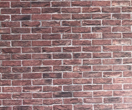 A3 Embossed Weathered Brick Stretcher Bond, Dolls House Miniature