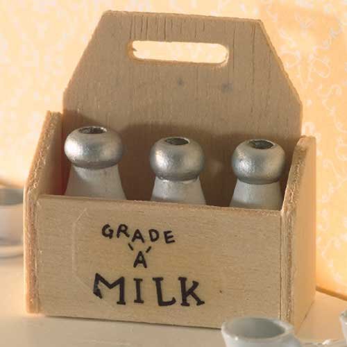 Milk in a box, Dolls House Miniature, 1.12 Scale Accessory Milkman