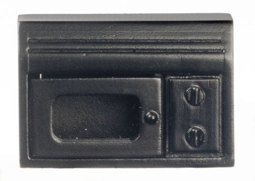 Black Microwave Oven, Dolls House Miniature Kitchen, Cooking 1.12 Scale