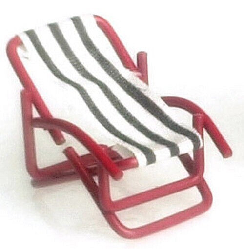 Lounge / Deck Chair 24th Scale, Dolls House Miniature, Beach 1/24th Scale