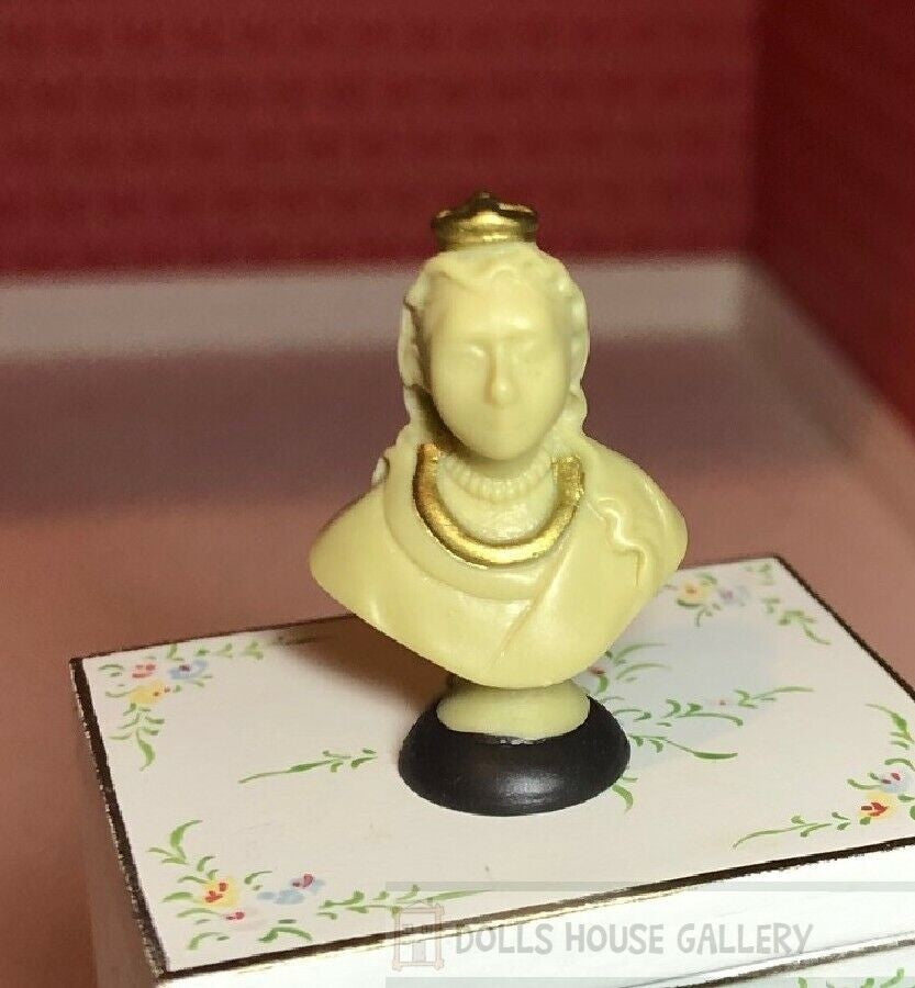 Small Queen Victoria Bust, Dolls House Miniatures, Accessory Decor