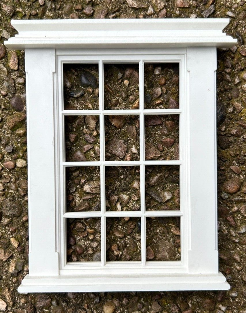 Georgian 12 Pane Window, Doll House Accessory, Miniature Window. 1.12 Scale