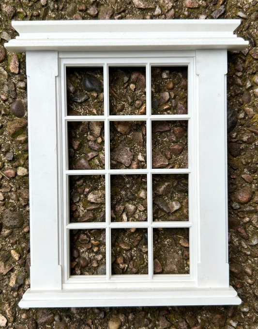 Georgian 12 Pane Window, Doll House Accessory, Miniature Window. 1.12 Scale
