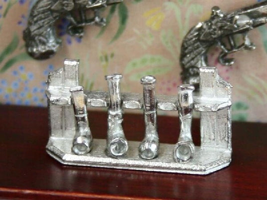 Smoking Pipes And Rack, Dolls House Miniature, Study Smoking Room, 1.12 Scale