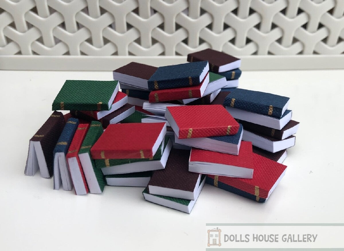 48 Books, Dolls House Miniature, Stationery, Library, Book Writing Miniatures