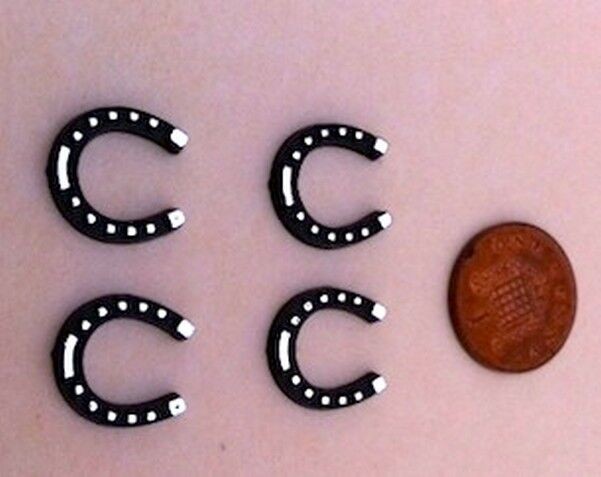 One Black Horse Shoe Miniature Doll house 15mm 1.12th Scale, Pets & Animals